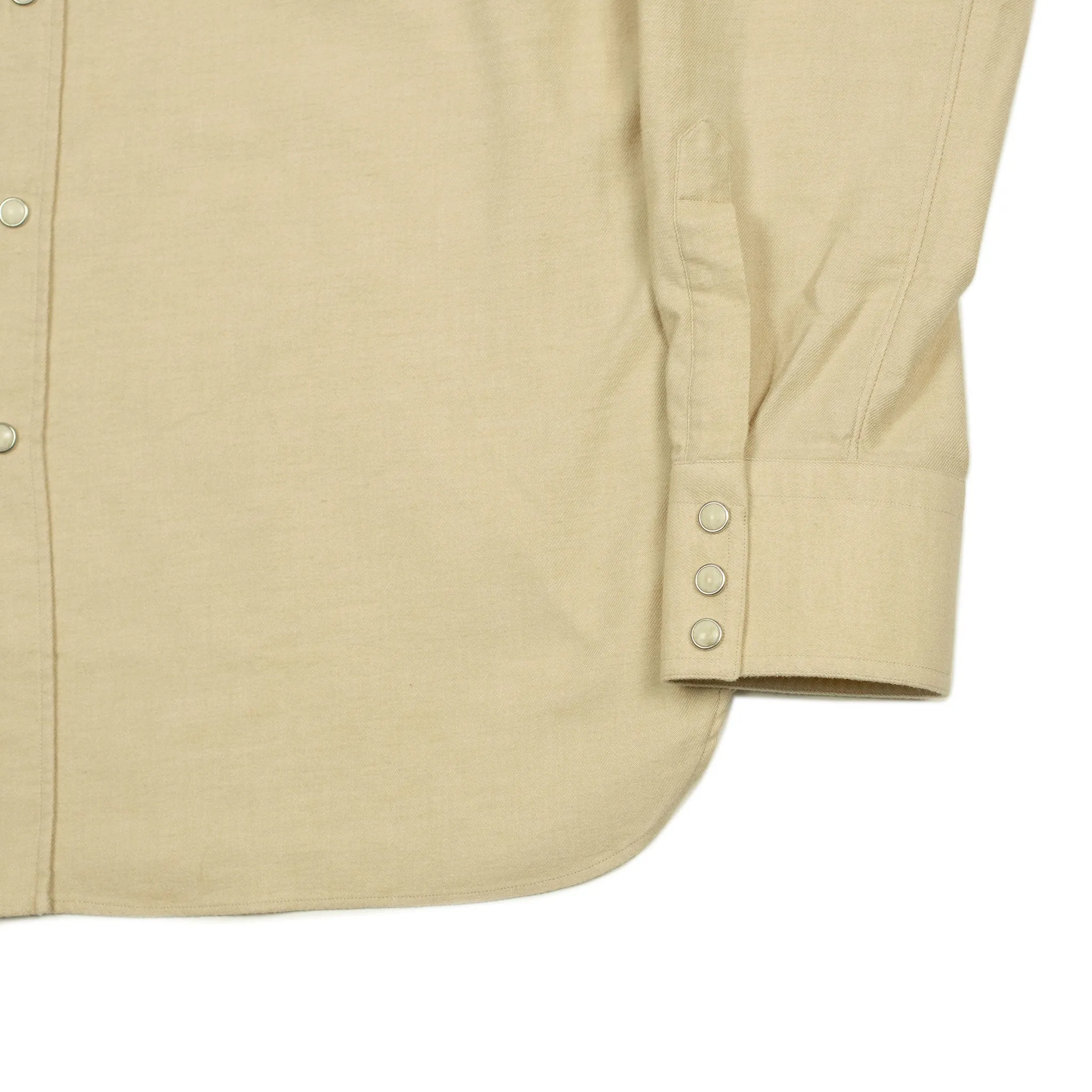 Aariosto western shirt is marzipan cotton twill flannel