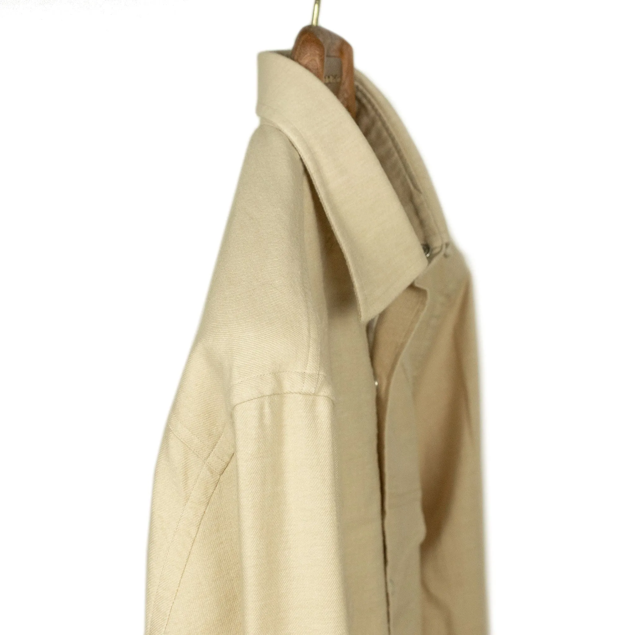 Aariosto western shirt is marzipan cotton twill flannel