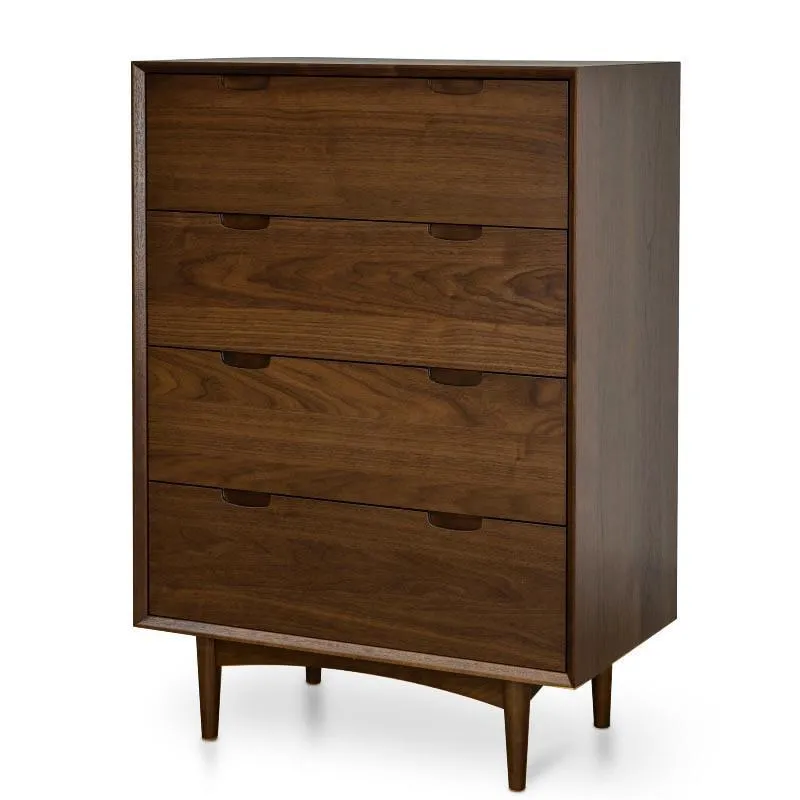Asta 4 Drawer Chest Tallboy - Walnut