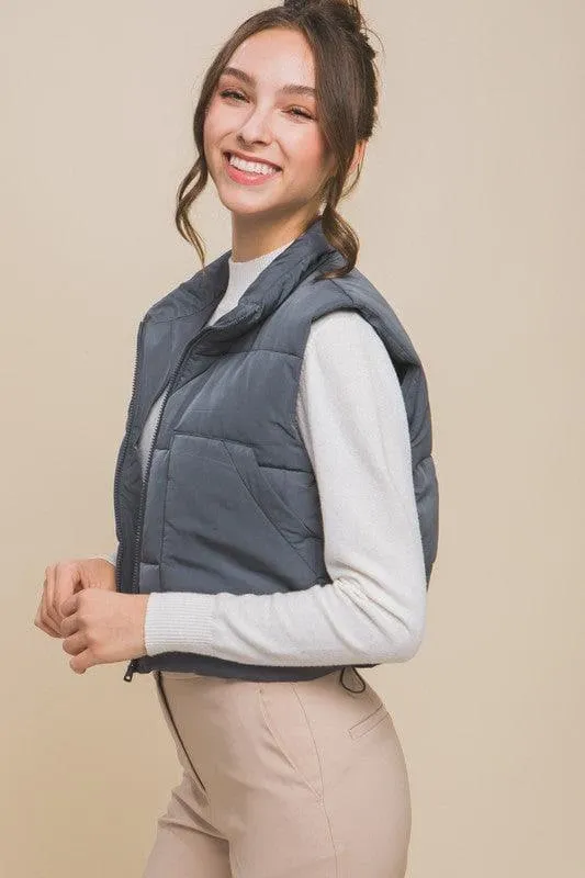 LOVE TREE Puffer Vest With Pockets