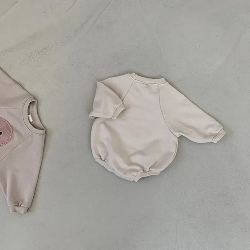 Smiley face baby Sweatshirt Romper