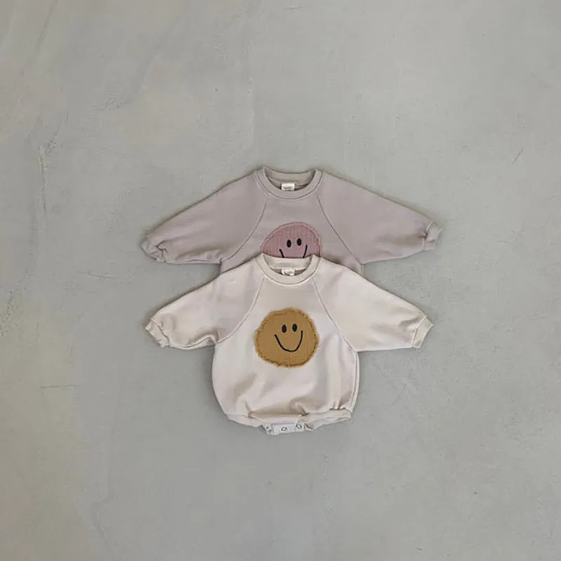 Smiley face baby Sweatshirt Romper
