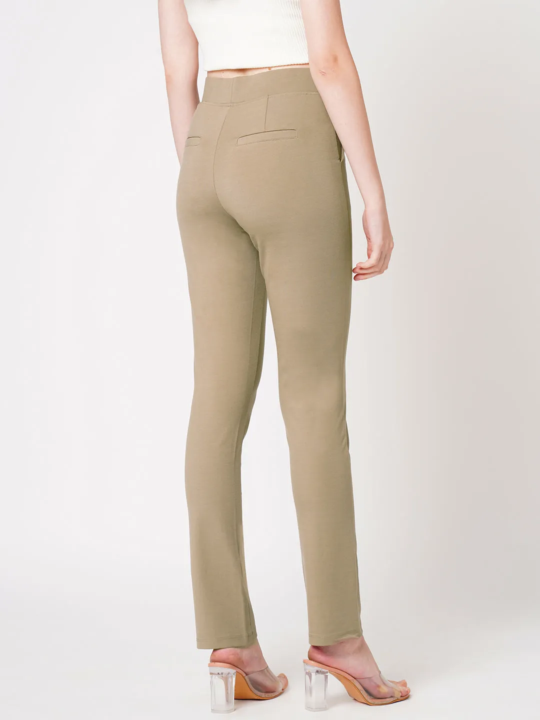 Women High-Rise Straight Treggings