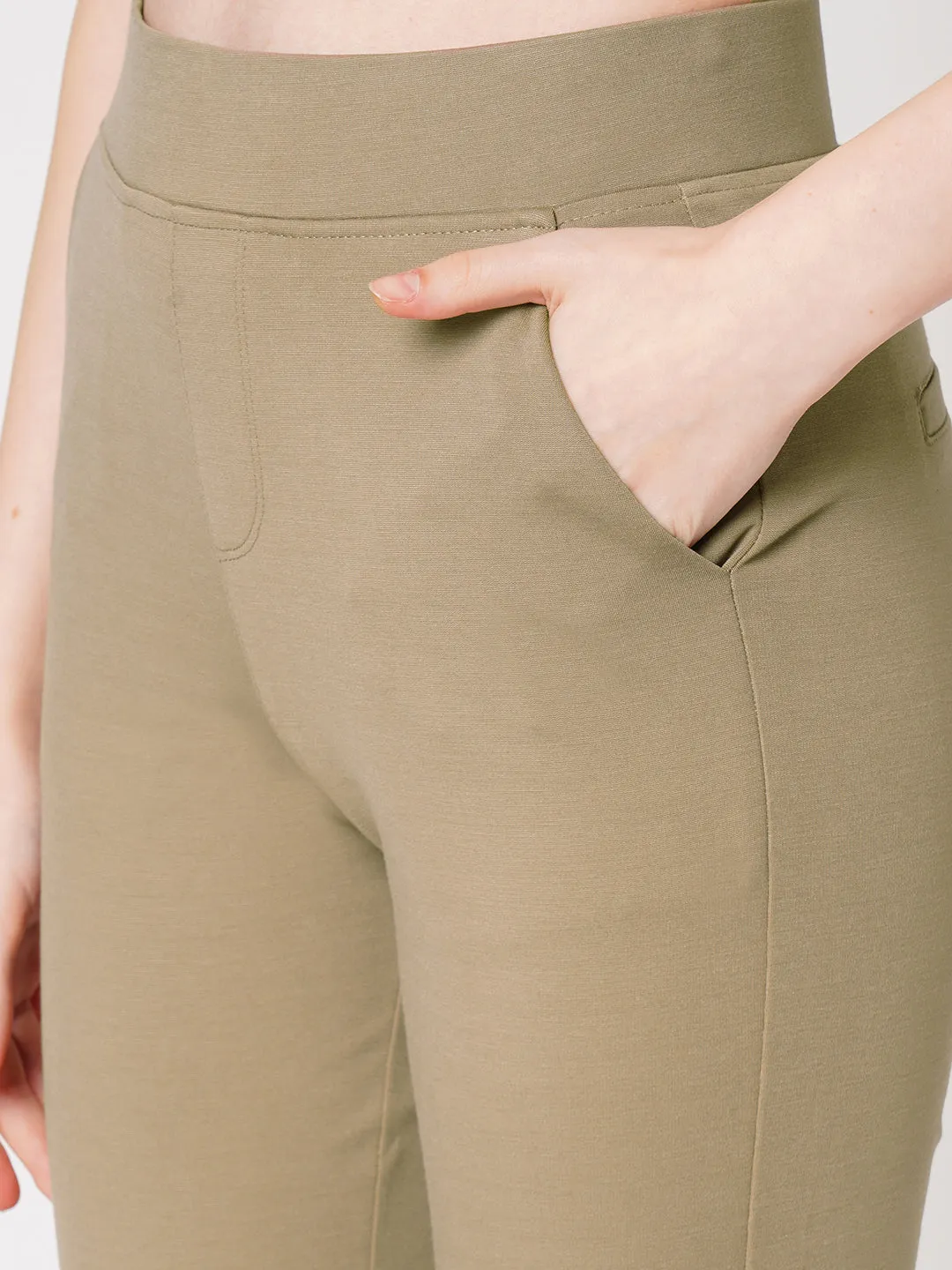 Women High-Rise Straight Treggings